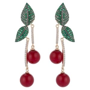 Eye Candy LA Luxe Collection CZ Cherry Earrings
